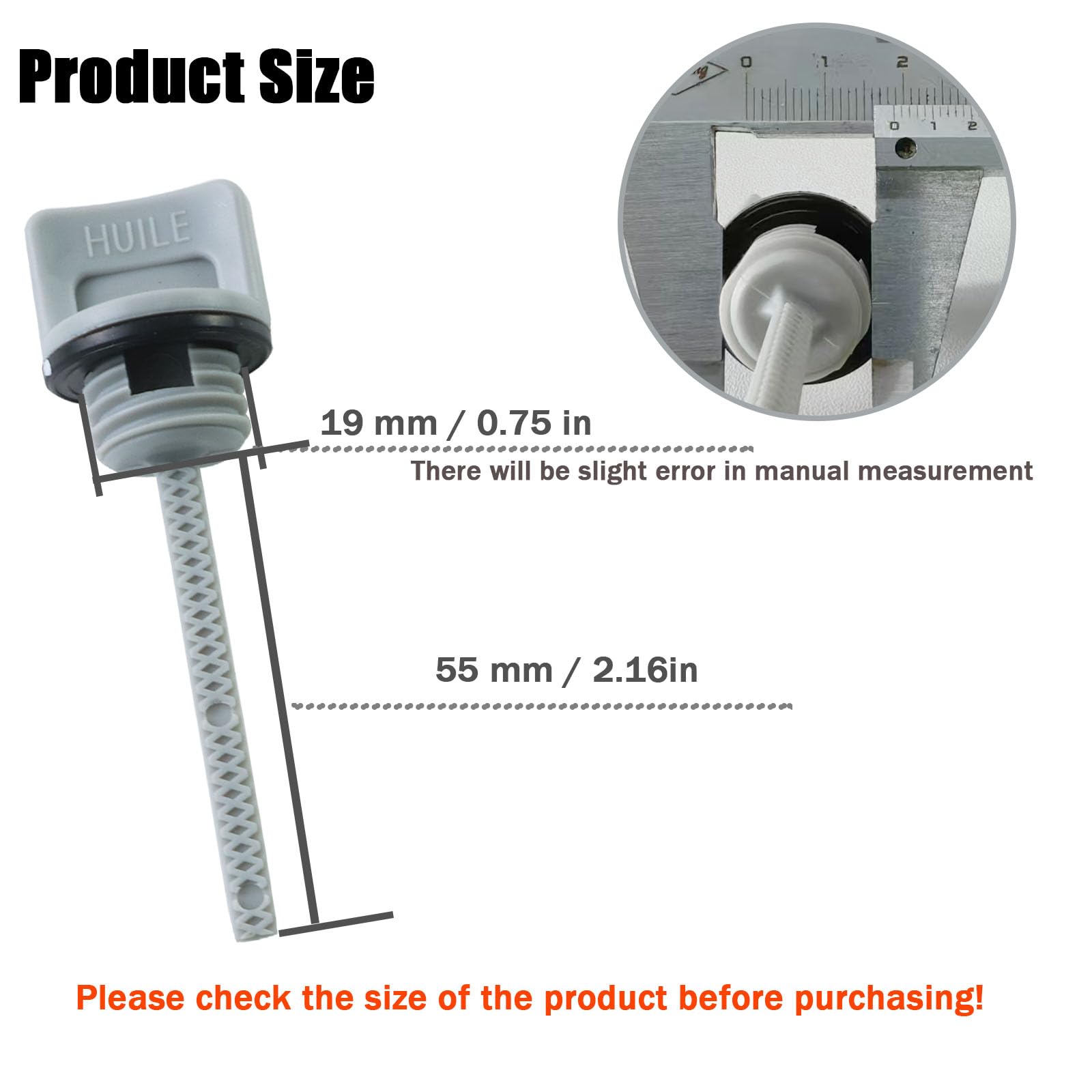 Lawnmower Oil Cap 2PCS Oil Filler Cap Dipstick Suit For
